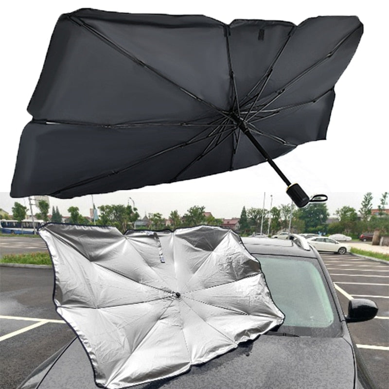 Car Foldable Sun Umbrella Interior Windshield Sunshade Cover Front Window UV Protection Shade Curtain Parasol Car Accessories