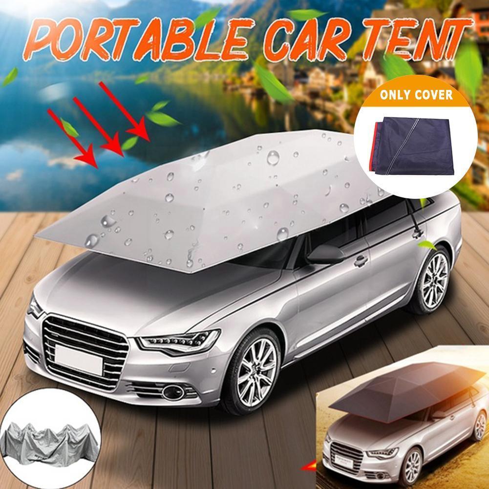 Summer Car Cover Shade Cover Car Umbrella Roof Foldable Cloth Tent Resistant Uv Oxford Car Protect Anti-uv T W4g1