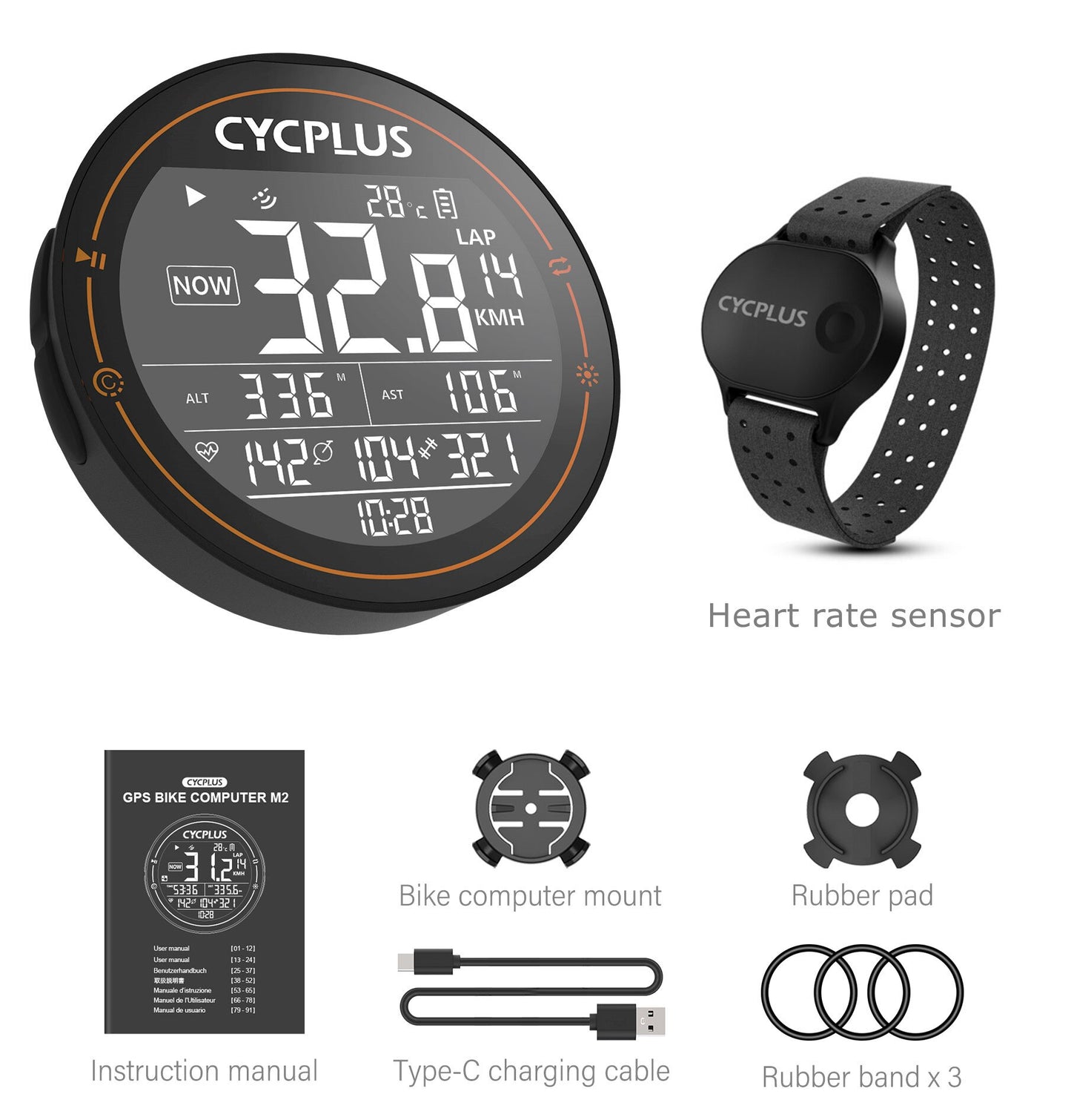 CYCPLUS M2 Wireless GPS Bicycle Computer ANT+ Bluetooth Cycling Road Bike MTB Waterproof Speed Meter Cadence Power Accessories