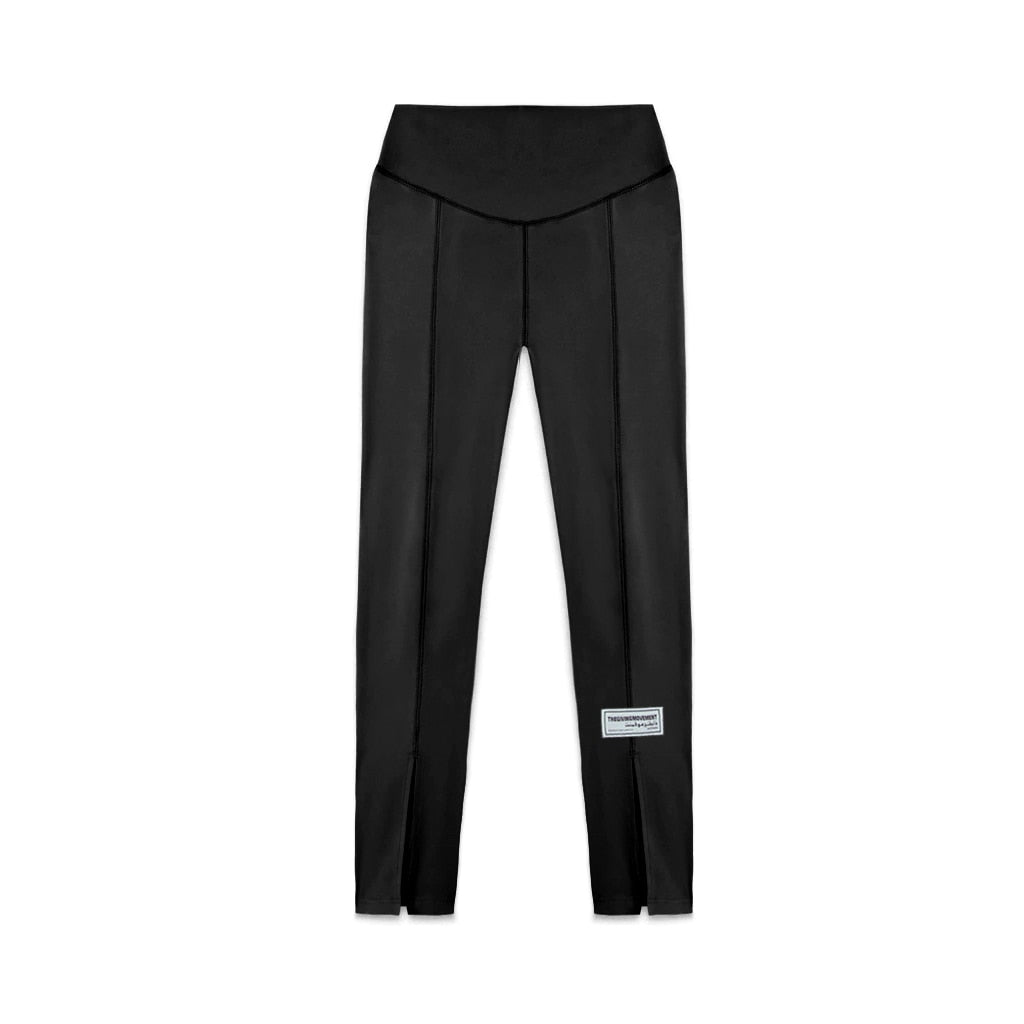 TGM Solid Sustainable Basic Tees Women Oversized + Slim Leggings Pants Side Split Slim Stretch Skinny Female Long Trousers set