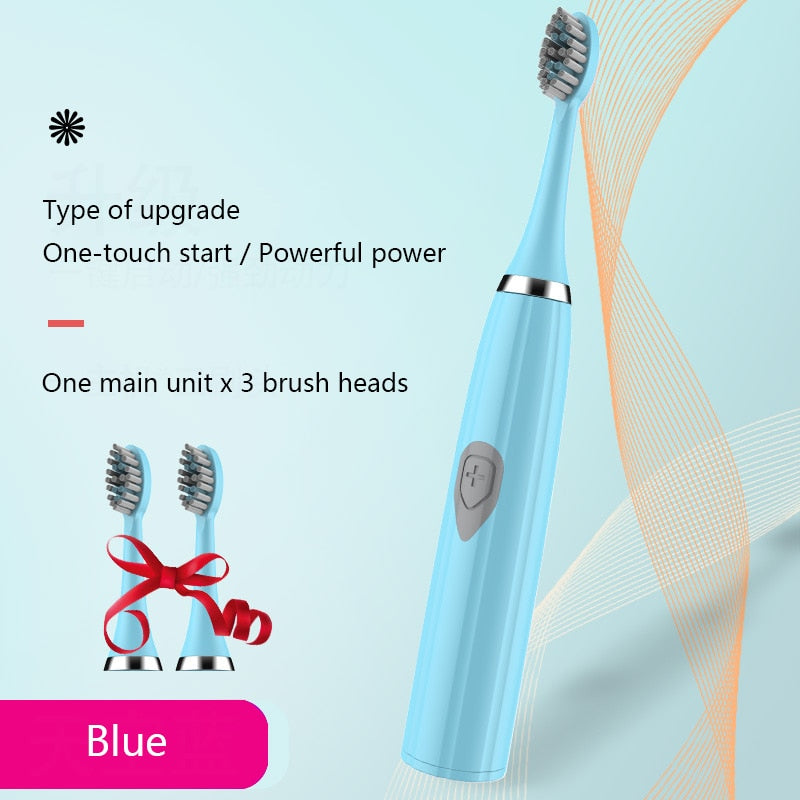 Ultrasonic Sonic Electric Toothbrush USB Charge Rechargeable Tooth Brushes Washable Electronic Whitening Waterproof Teeth Brush