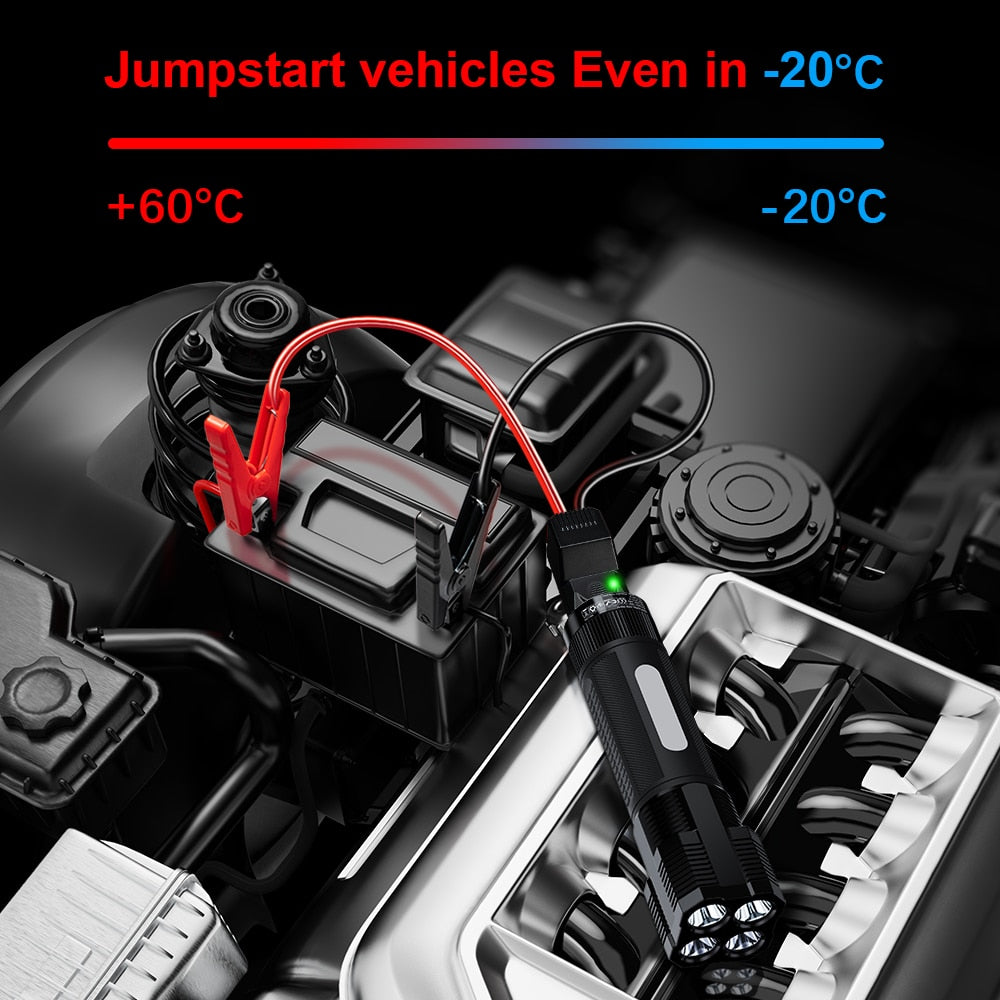 Camason Car Jump Starter with flashlight Starting Device Battery Power Bank Auto Emergency Booster Petrol Diesel start Charger