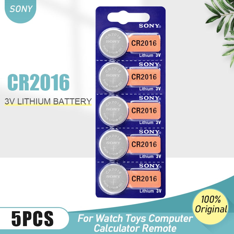 Original Sony CR2016 2016 DL2016 KCR2016 LM2016 BR2016 3V Lithium Battery For Car Key Remote Control Watch Toy Button Coin Cell