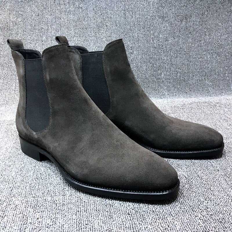 Soft Suede Nap Snow Boots Women's Top Quality Chelsea Boots Winter Chunky Boot for Men Warm Flats Shoes