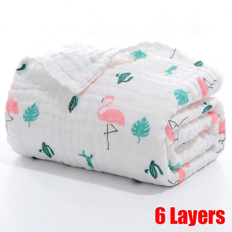 Baby Bath Towel Boy Girl 100% Cotton Baby Towel Blanket For Newborn Baby Bathrobe 6 Layers Gauze Washcloth Infant Swaddle