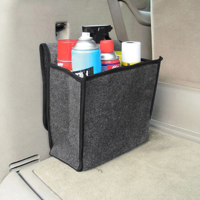 Car Trunk Organizer net pocket handbag holder Soft Woolen Felt Storage box Bag Cargo Tools Tidying Package Blanket Tool Automobi