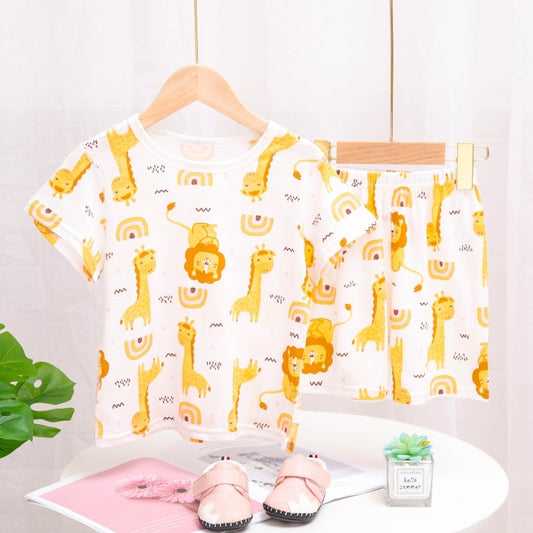 Children Short Sleeve T Shirt Suit Boy Summer Leisure Wear Girl Baby Ventilation Leisure Wear