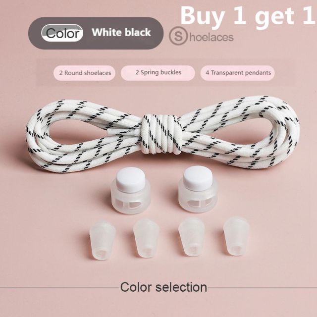 New Spring Lock Shoelaces without ties Elastic laces Sneakers Kids Adult Quick Shoe laces Round lazy Shoelace Shoes 15 Colors