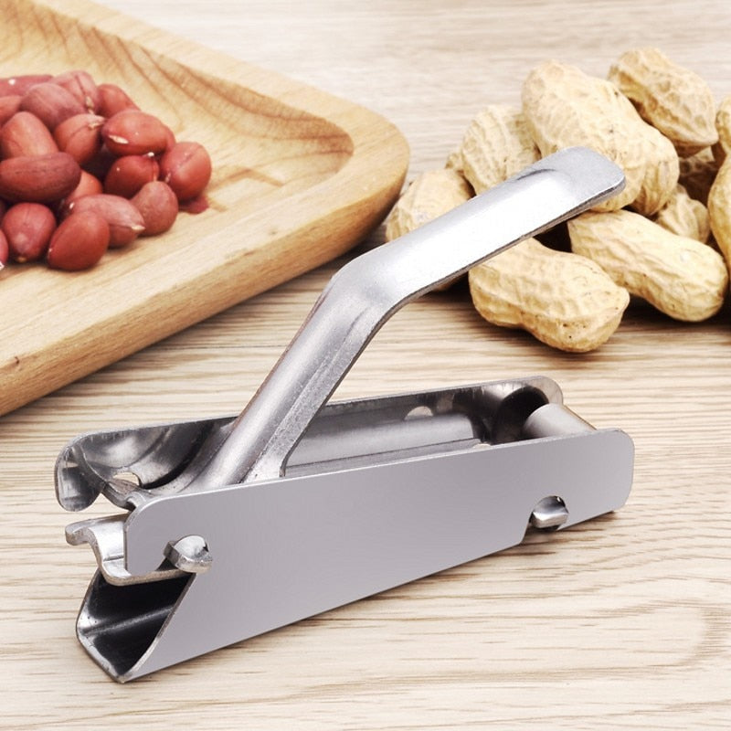 Stainless Steel Sheller Peanut Tongs Melon Seed Opener Sunflower Seed Peeler Walnut Tongs Kitchen Tools Household Accessories