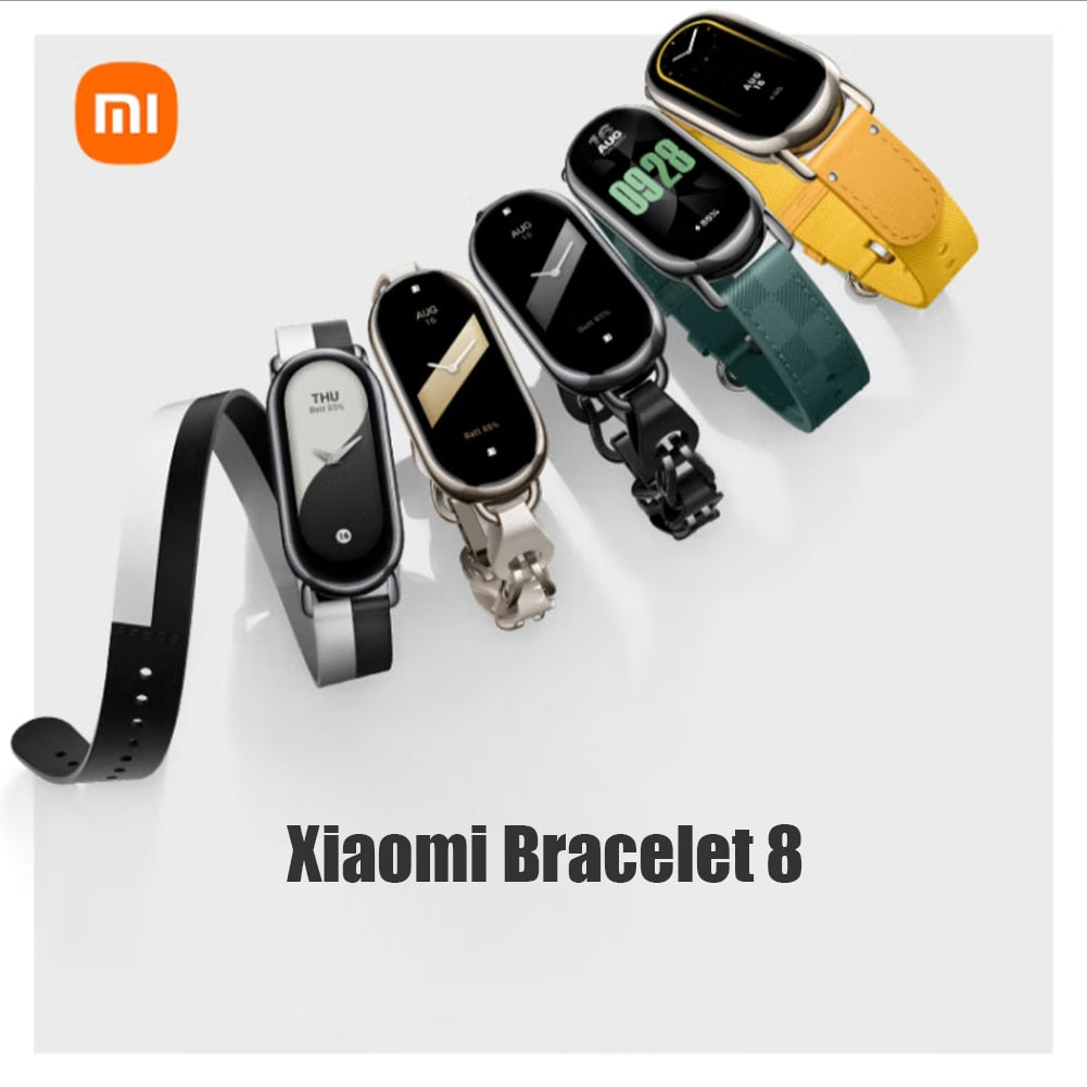 Xiaomi Mi Band 8 Smart Bracelet AMOLED Screen Heart Rate Blood Oxygen Bluetooth Sport Watch Waterproof Xiaomi NFC Smart Band 8