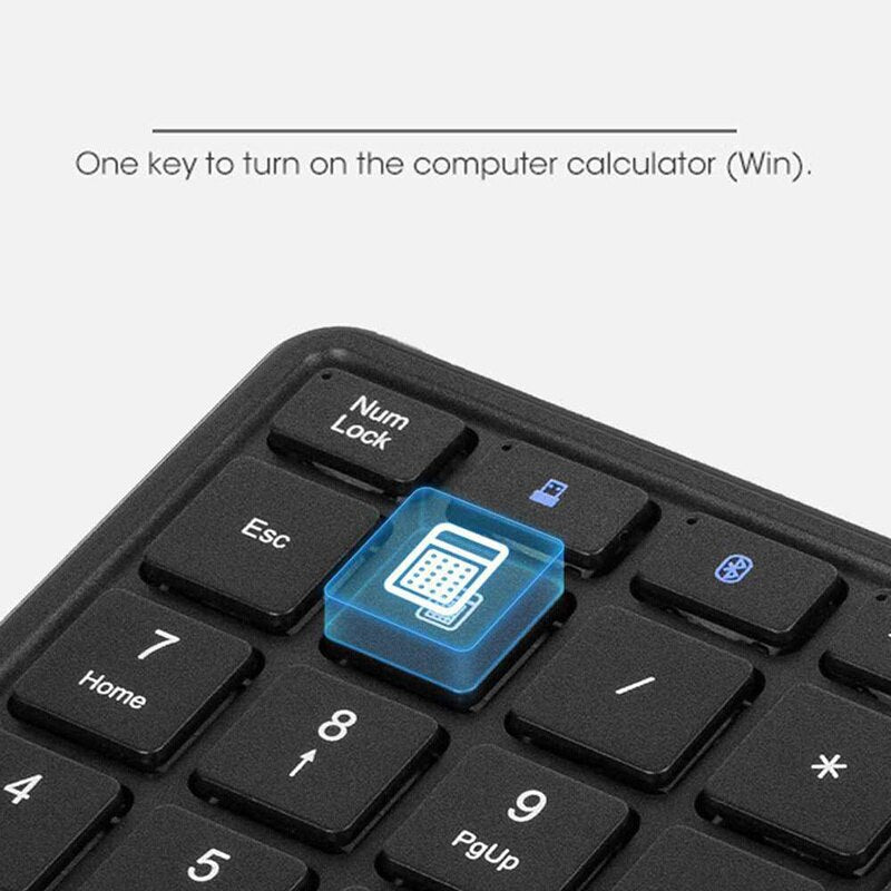 USB+Bluetooth Numeric Keypad with Touchpad Wireless Digital Keyboard for Mac OS Accounting Windows IOS 22 Keys Number Keypad