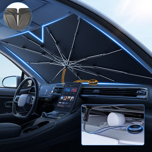 2023 Upgraded Car Windshield Sun Shade Umbrella Foldable Car Sunshade Front Window Cover for UV Ray Block & Sun Heat Protection