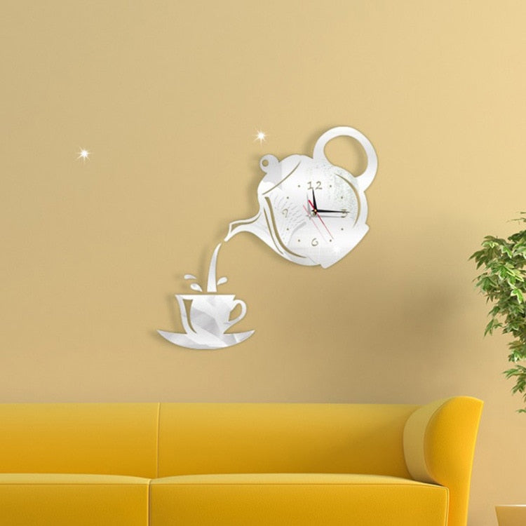 3D Wall Clock Luminous Frameless Wall Clocks DIY Digital Clock Wall Stickers Silent Clock for Home Living Room Office Wall Decor