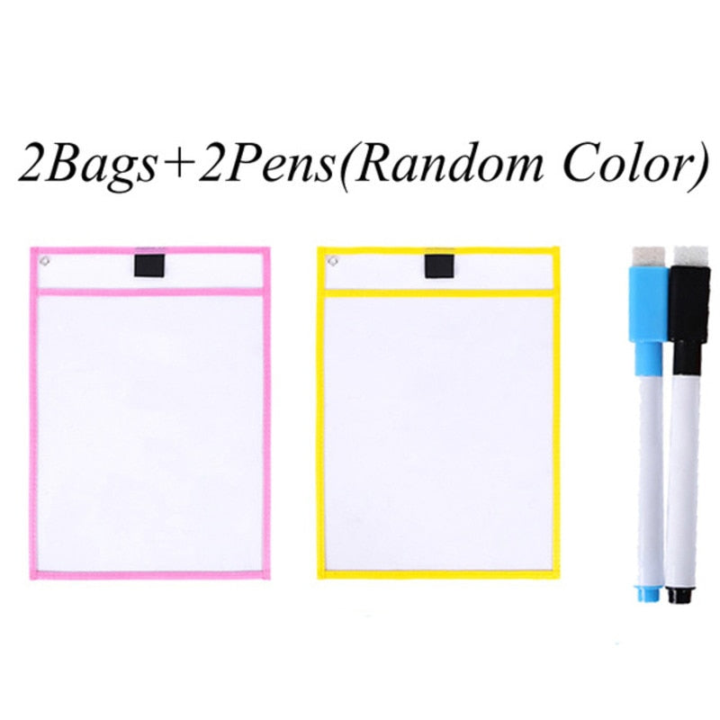 10/4Pcs Transparent Dry Brush Bag Kids Craft Drawing Board Painting Doodle Coloring Learning Educational Toys For Children Gift