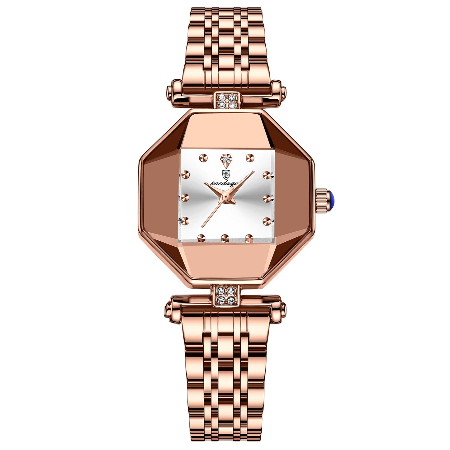 POEDAGAR Women Watch Fashion Luxury Stainless Stain Waterproof Quartz Watches Swiss Top Brand Rose Gold Ladies Wristwatch Gift