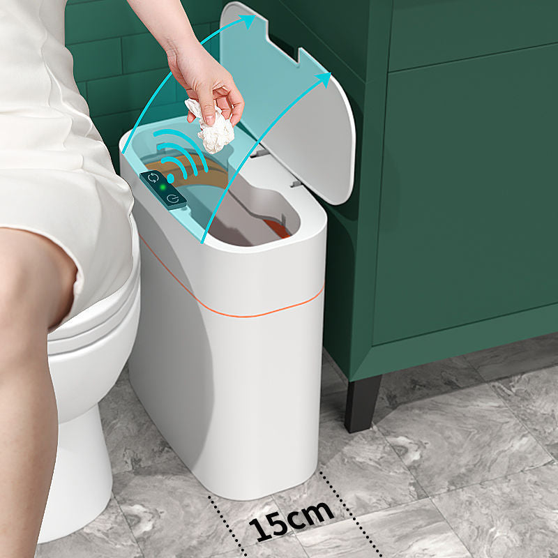 Automatic Intelligent Smart Trash Can Sensor Kitchen Trash Bin With Lid Household Bedroom Bathroom Narrow Gap Waste Garbage Bin