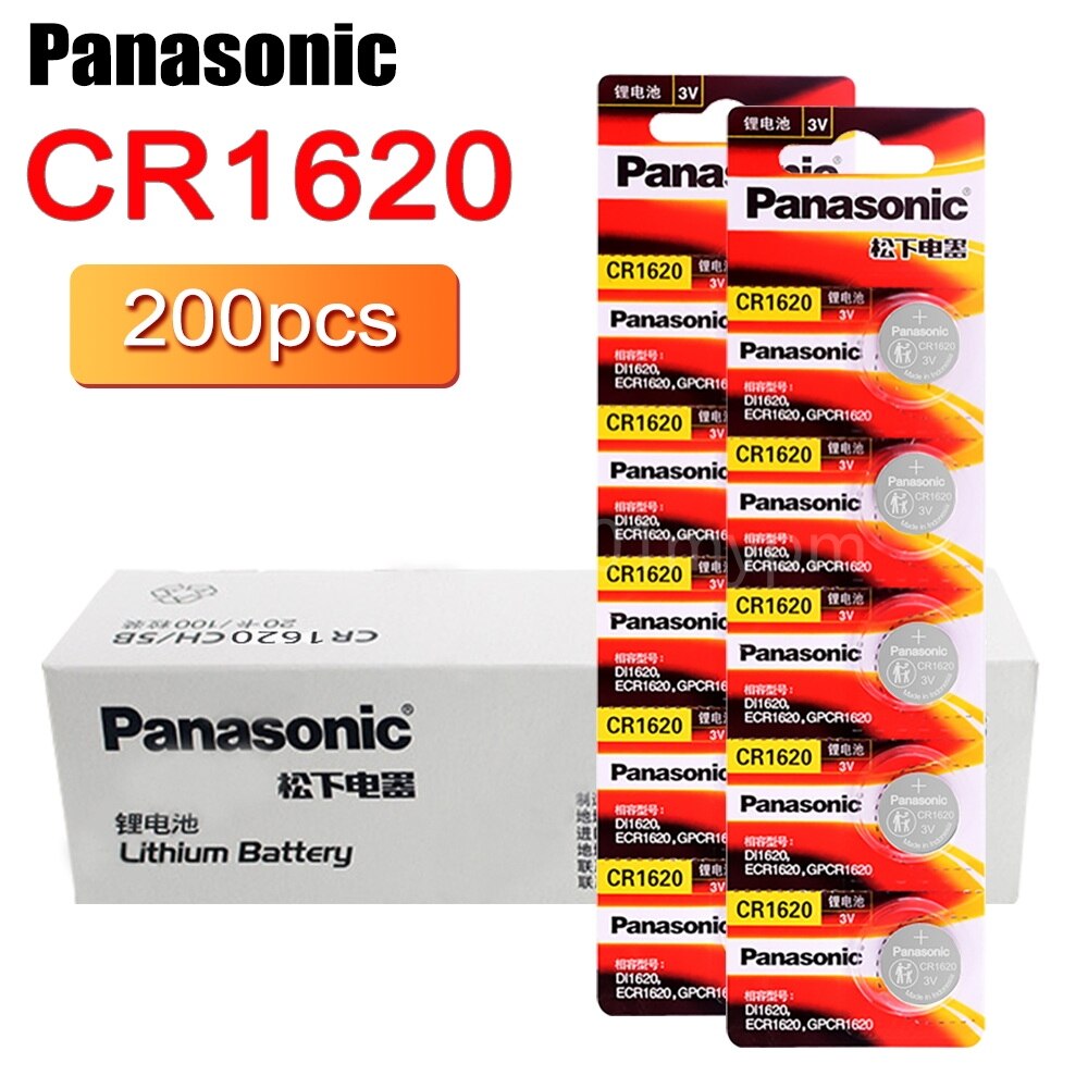 PANASONIC Original CR1620 Button Cell Battery 3V Lithium Batteries CR 1620 for Watch Toys Computer Calculator Control