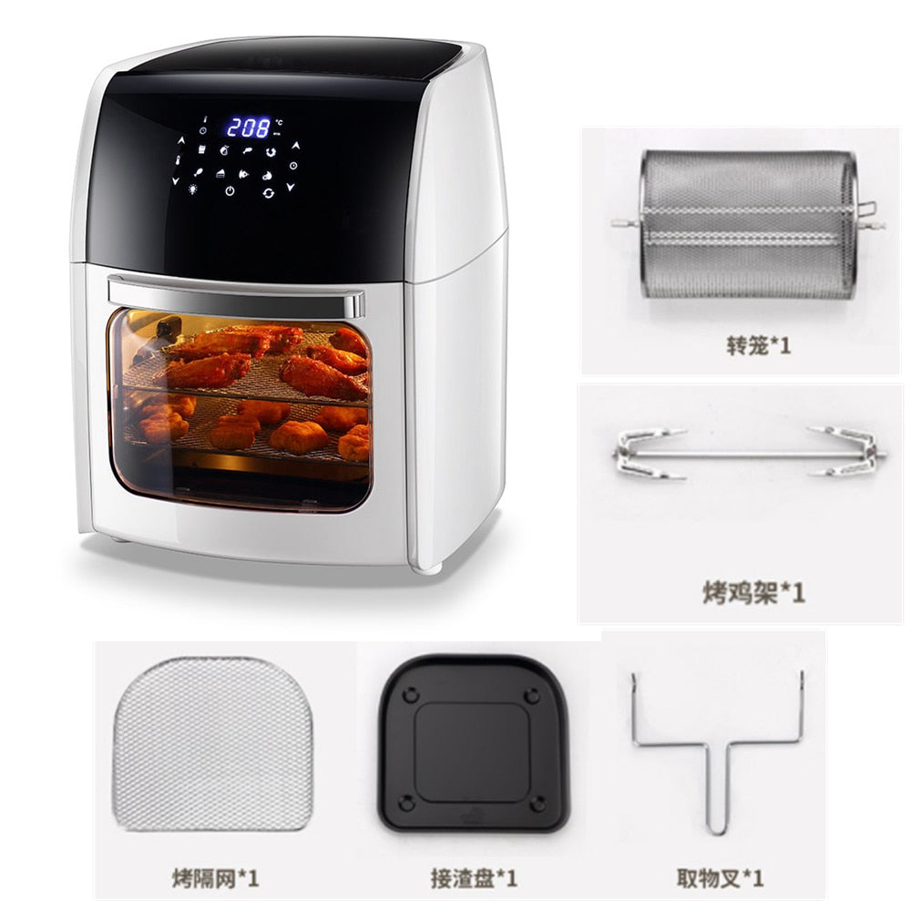 Visual window air fryer airfryer Digital Rapid Air Fryer Oven Rotisserie 10L Litre Home multifunctional Baking electric fryer