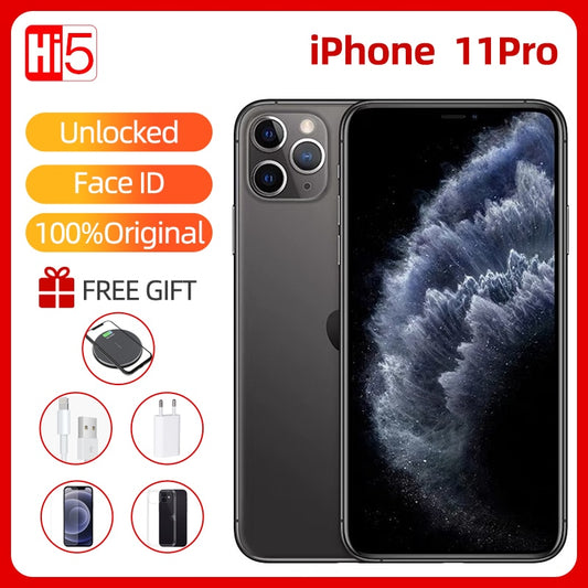 Apple iPhone 11 pro  11Pro  4GRAM 64GB/256GB ROM  5.8"   A13 Bionic Chip 4G LTE 5 Unlocked Smartphone  Screen 12MP+12MP Camera