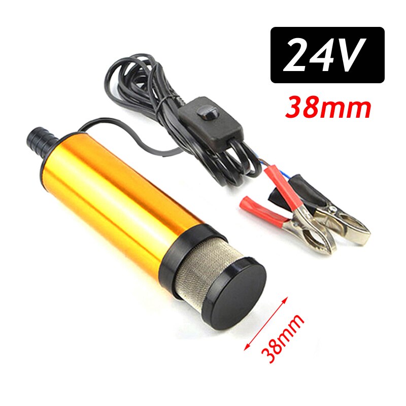 Mini Car Electric Oil Pump 12V 24V For Pumping Diesel Oil Water Submersible Aluminum Alloy Shell 12L/min Fuel Transfer Pump