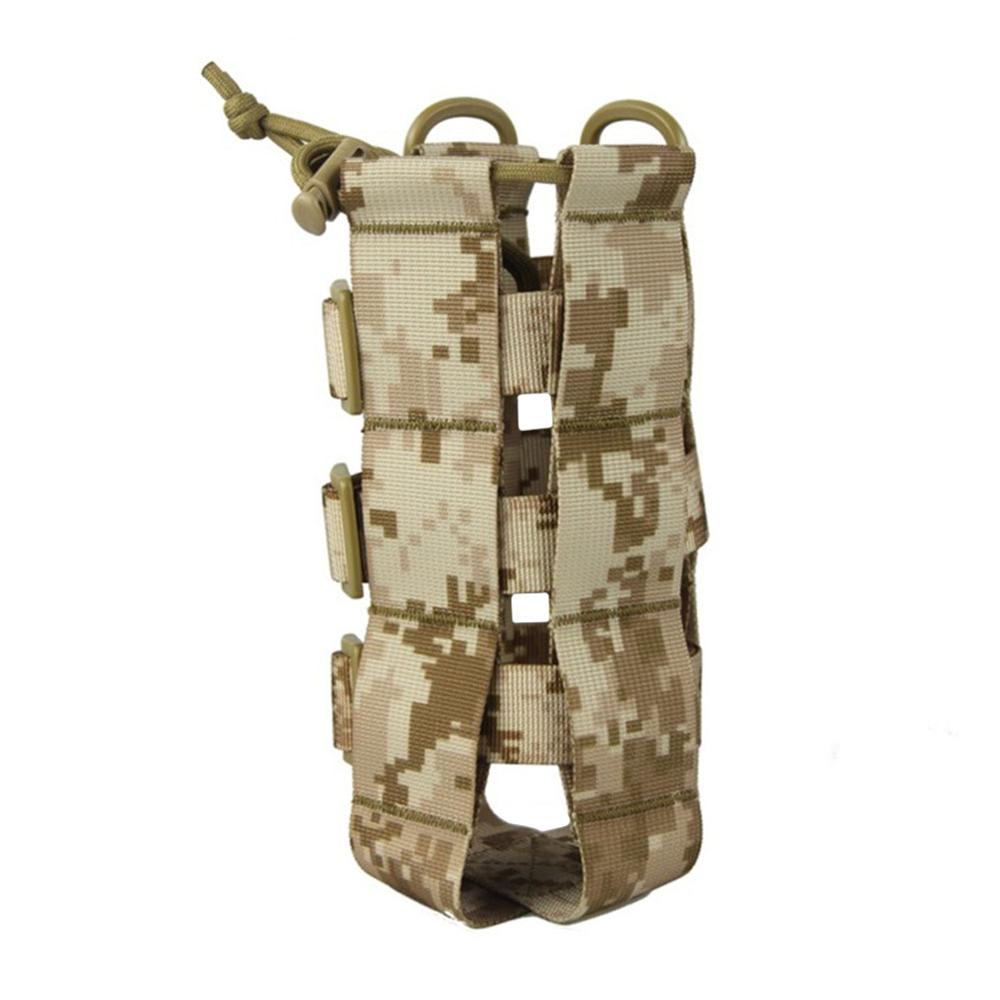 Water Bottle Bag Upgraded Tactical Pouch Waters Holder Drawstring Kettle Carrier Travel Tool Molle Military Outdoor Hiking