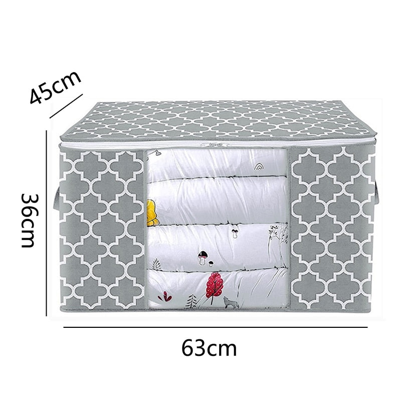 Clothes organizer Foldable Comforter Storage Bag Household Clothing Storage Box Dustproof Quilt Storage bolsas de almacenamiento