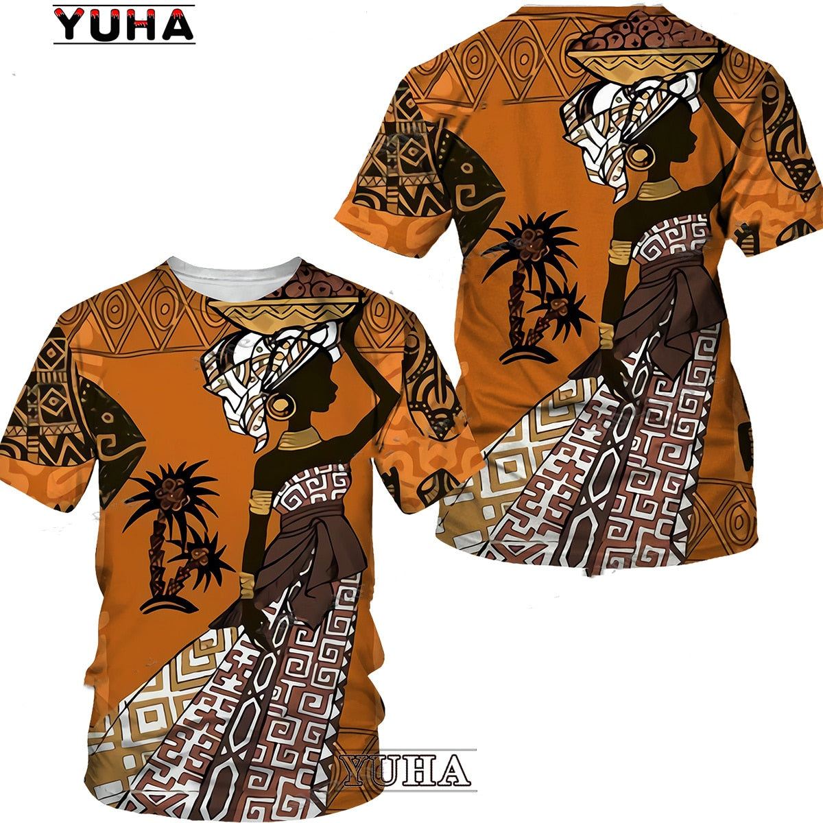 Ethnic Style 3D Print Graphic Tees Unisex Dashiki Clothes Summer African Men's Short Sleeve T Shirt Street Fashion Outfits Men