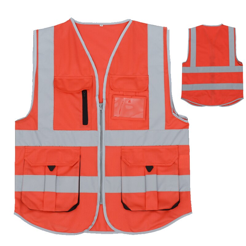 SFvest  construction  high visibility jacket reflective safety vest mens gilet fluorescent free shipping