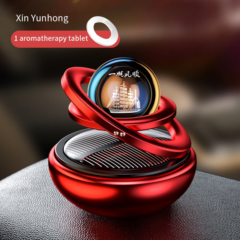 Solar Car Air Freshener Rotating Aromatherapy Diffusing Accessories Interior Durable Original Perfume Accessorires Men And Women