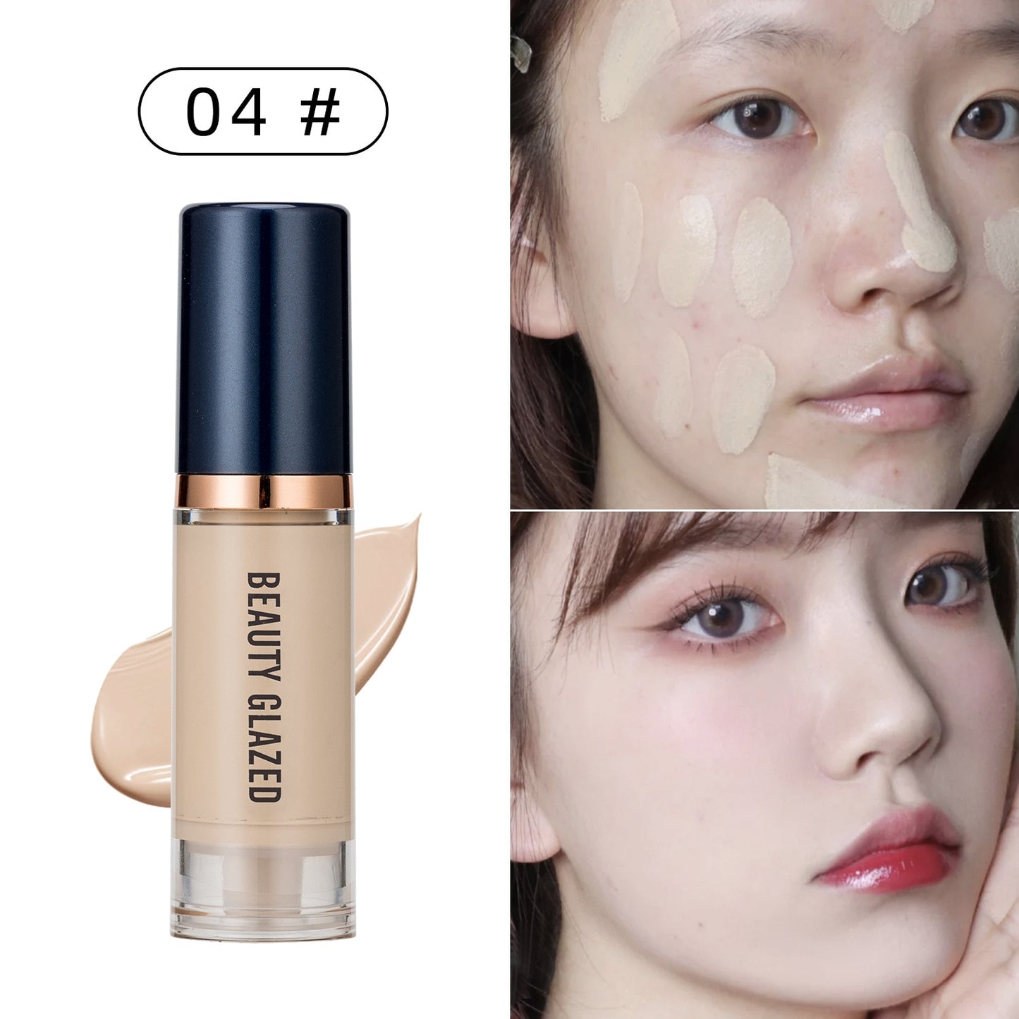 6ml Matte Liquid Foundation Cream Smooth Long Wear Oil-Control Face Foundation Full Coverage Concealer Waterproof Contour Makeup