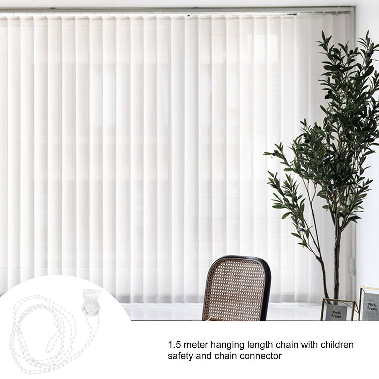 Roller Blind Clutch Kit Pull Cord Sun Blocking Curtains Chain Rolling Blinds Windows Beaded Shades Vertical