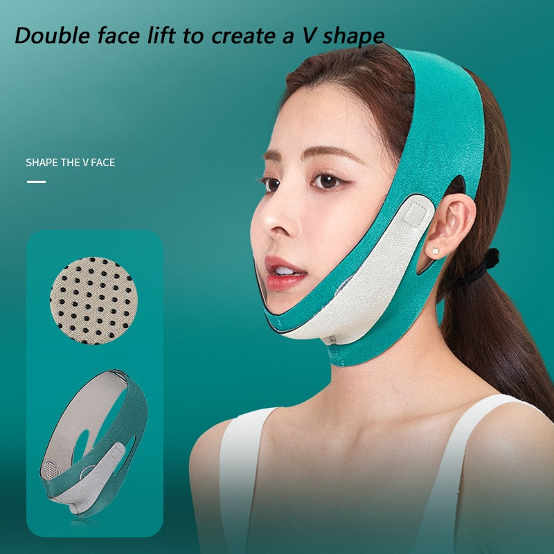 Women Slimming Chin Cheek Slim Lift Up Mask V Face Line Belt Anti Wrinkle Strap Band Facial Beauty Tool Face Slimming Bandage