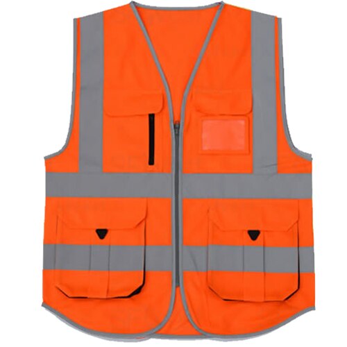 SFvest  construction  high visibility jacket reflective safety vest mens gilet fluorescent free shipping