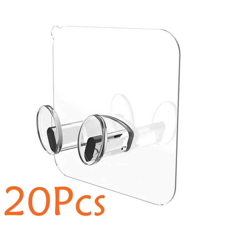 5/10/20 Pcs Wall Storage Hook Punch-free Power Plug Socket Holder Kitchen Stealth Hook Wall Adhesive Hanger Bathroom