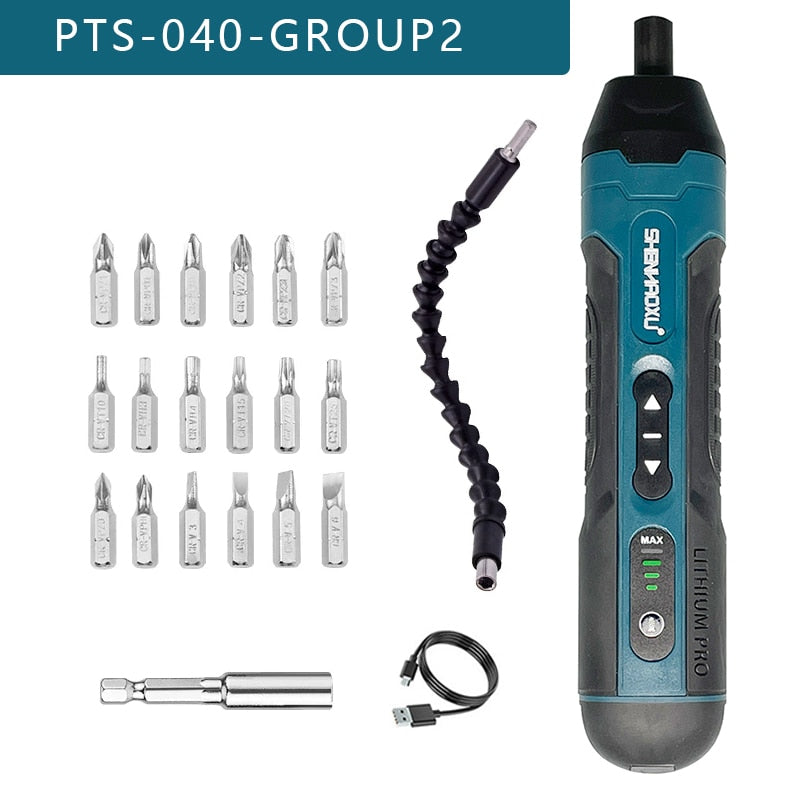 Cordless Electric Screwdriver Rechargeable 1300mah Lithium Battery Mini Drill 3.6V Power Tools Set Household Maintenance Repair