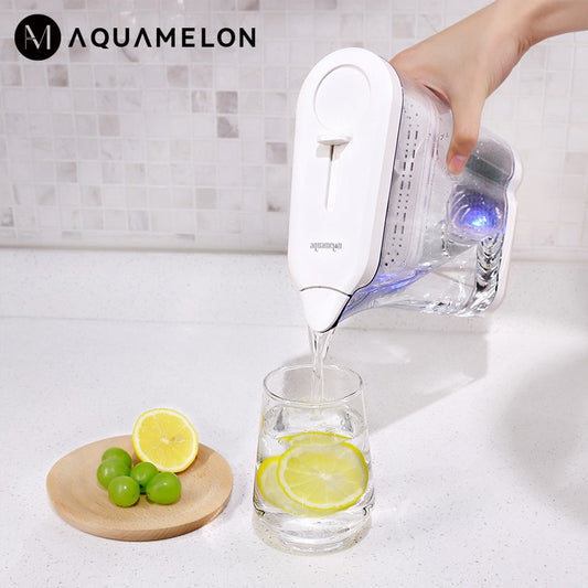 AquaMelon 1.2L Jug Water Filter For Drinking Remove Bacterial Residual Chlorine 5 Layers Filtering Lighting Water Jug Aquaphor