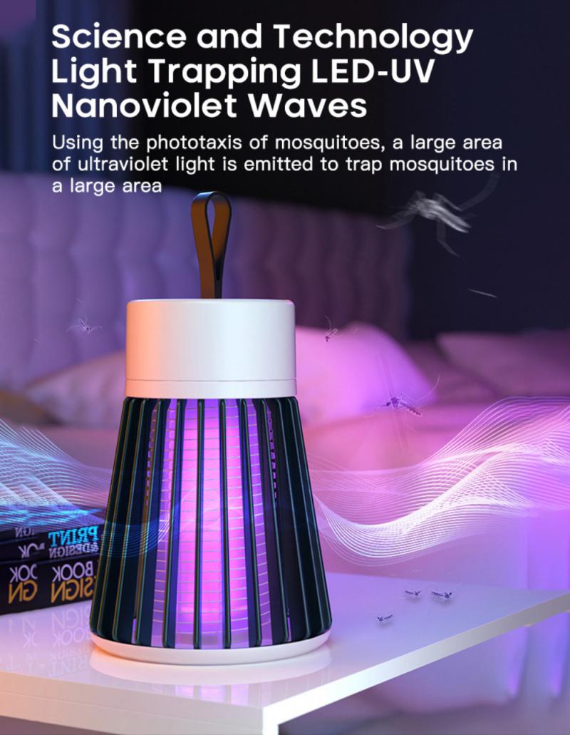 XIOAMI UV Mosquito Control Killer Lamp Indoor USB Electric Insect Rack Summer LED Seduce Mosquito Killer Lamp Outdoor Fly Trap