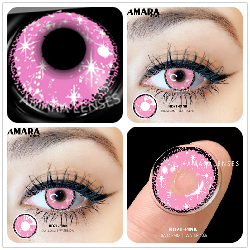 AMARA 2pcsCosplay Anime Eyes Lenses for Eyes AYY Series Makeup Sharingan Beauty Contact Lenses Eye Cosmetic Color Lens Eyes