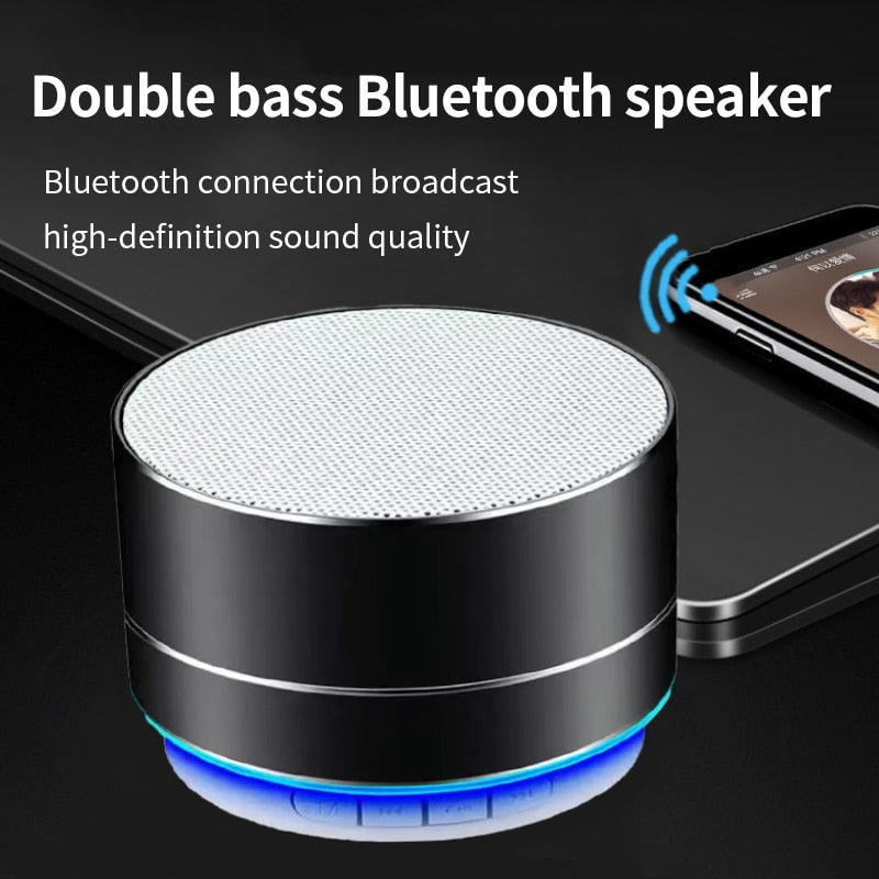 Outdoor Subwoofer MINI Portable Speaker Fm Radio Music Sound Box Aluminum Alloy Wireless Speaker