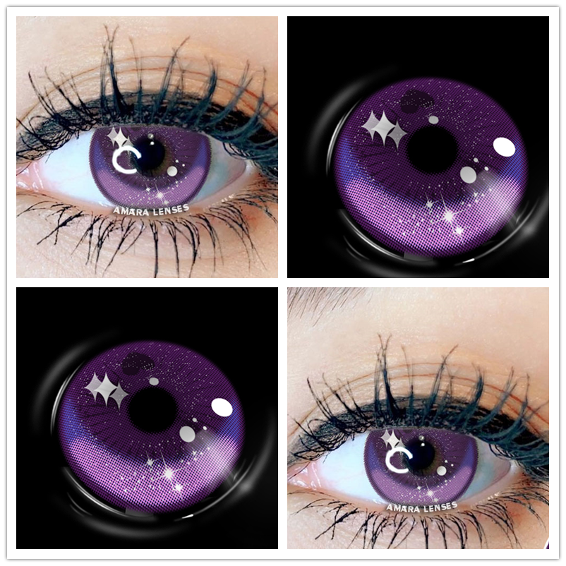 AMARA 2pcsCosplay Anime Eyes Lenses for Eyes AYY Series Makeup Sharingan Beauty Contact Lenses Eye Cosmetic Color Lens Eyes