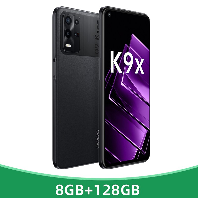 OPPO K9X 6GB 128GB Dimensity 810 Octa Core Mobile Phone 6.5'' 90Hz FHD Screen Smartphone 5000mAh Battery 64MP Camera Colos OS