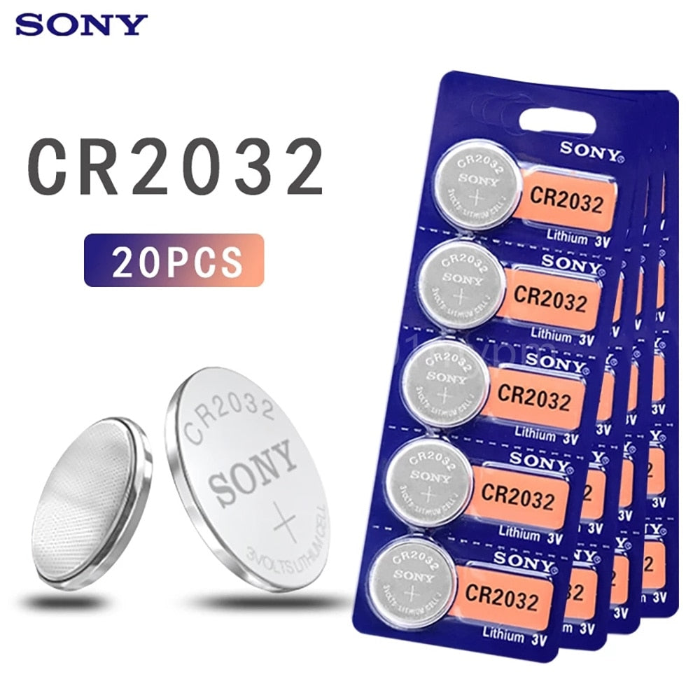 SONY Original CR2032 DL2032 ECR2032 BR2032 2032 CR 2032 3V Lithium Button cell Coin Battery Long Lasting for Watches