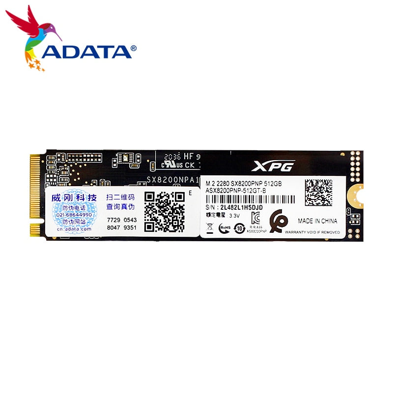 ADATA SSD 512GB XPG SX8200 PNP 2TB SSD PCIe Gen3x4 M.2 2280 1TB Solid State Drive For Laptop Desktop Hard Disk PC