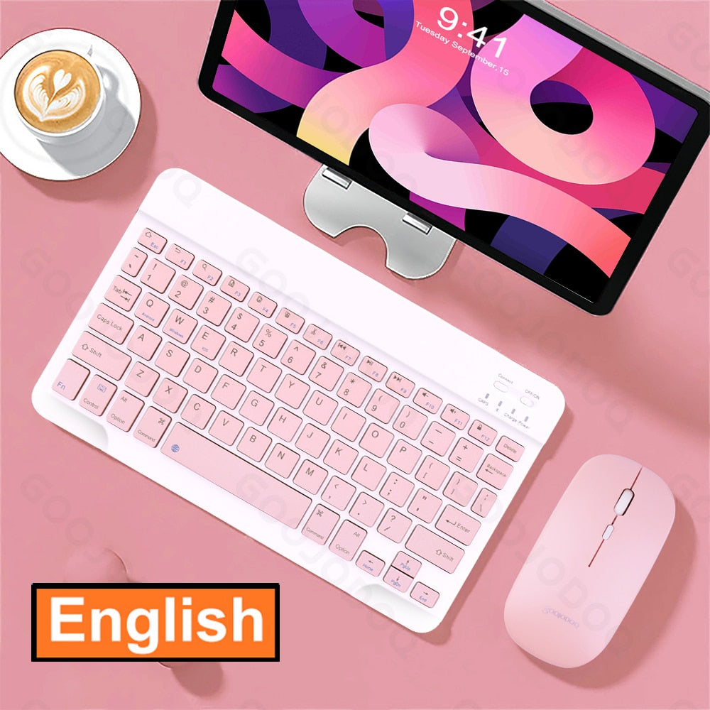 Wireless Keyboard Bluetooth Keyboard and Mouse For iPad Air 5 Pro 12 2021 Tecaldo Bluetooth For Xiaomi Samsung iPad Keyboard