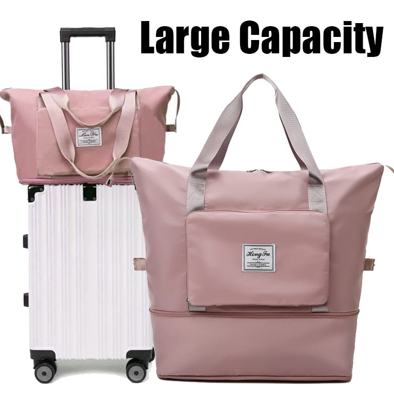 2021 Large Capacity Storage Folding Bag Travel Bags Tote Carry On Luggage Handbag Waterproof Duffel Set  Women Dropshipping