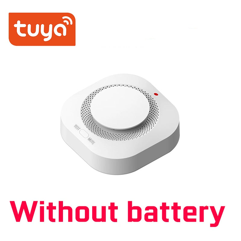 Tuya Wifi Smoke Detector Sensor 90DB Alarm Fire Smart Smoke Detector Wifi Fire Protection Home Security Alarm Smart Life APP