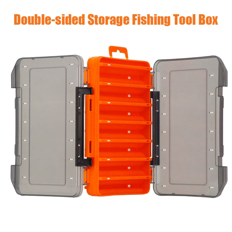 Large Capacity Portable Double-sided Storage Fishing Tool Box Tackle Boxes Plastic Bait Accessories for Wobblers Summer Tools