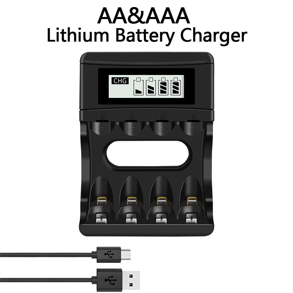 100% Original AA/AAA Battery 1.5V Rechargeable Polymer Lithium-ion Battery 1.5V AA/AAA  Battery with USB charger