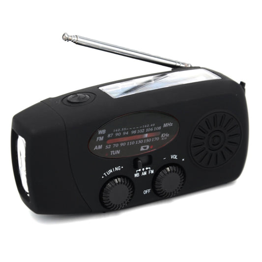 Portable Radio Hand Crank Solar USB Charging Hand Radio Solar Crank AM/FM/NOAA Weather Radio Emergency Flashlight