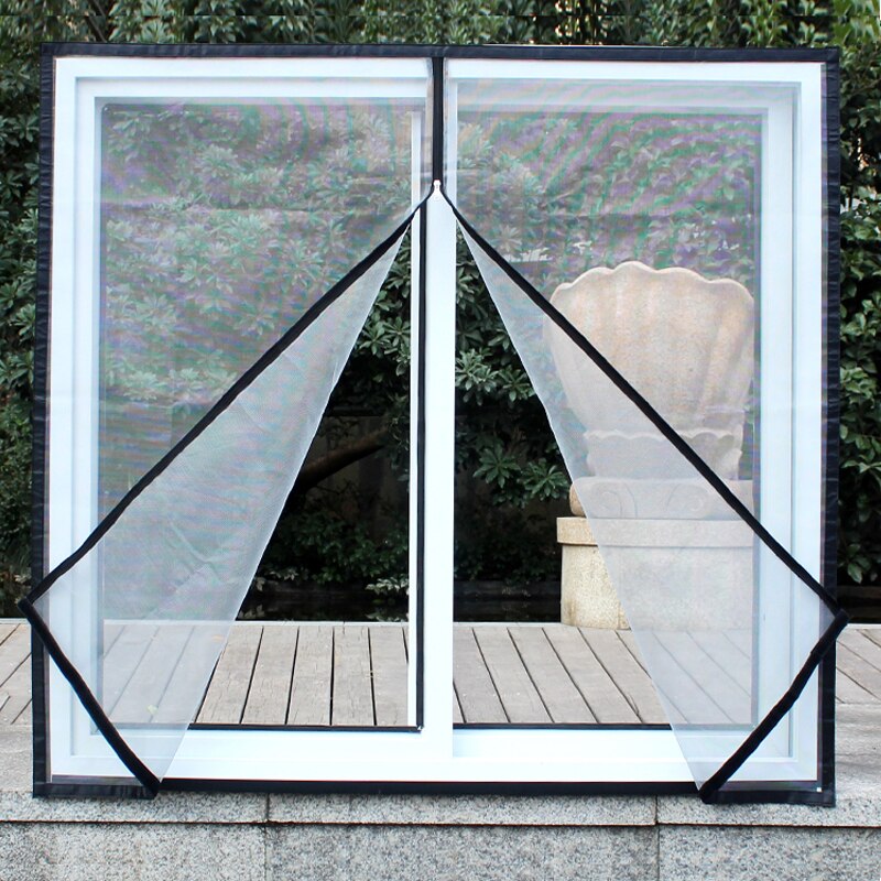 black New style with zipper screen window mesh screen anti-mosquito net mosquito net door curtain can be customized invisible